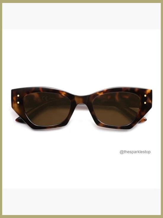 Retro Cat Eye Polarized Sunglasses with Plastic Frame main image 2